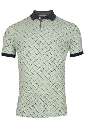 Baileys Polo 2-tone Pique Painted Check 100%Co 72 Misty Green 72 Misty Green