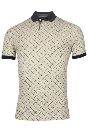 Baileys Polo 2-tone Pique Painted Check 100%Co 83 Dark Sand 83 Dark Sand
