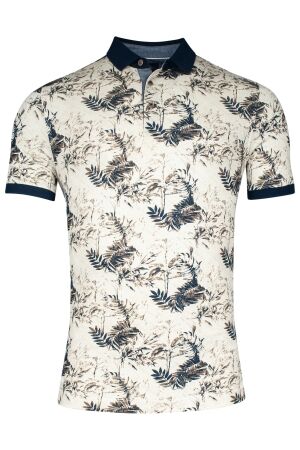 Baileys Polo Pique 3-colord Leaves 95%CO/5%EA 88 Brown 88 Brown