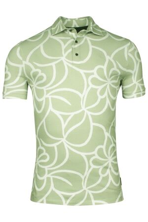 Giordano Polo Stretch Organic print Pique 70 Appel Green 70 Appel Green
