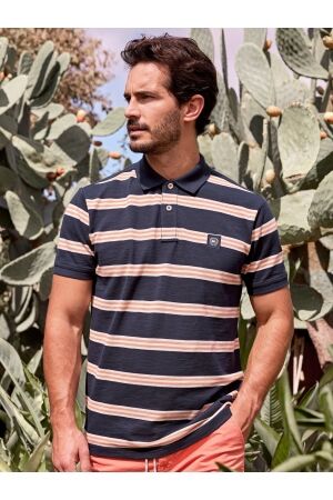 Lerros Polo Pique Stripe 485 Classic Navy 485 Classic Navy