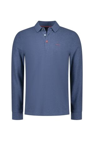 NZA New Zealand Auckland Polo Long Sleeve 1685 BRILLIANT BLUE MELANGE 1685 BRILLIANT BLUE MELANGE