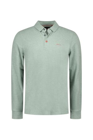 NZA New Zealand Auckland Polo Long Sleeve 1797 SOFT GREEN MELANGE 1797 SOFT GREEN MELANGE