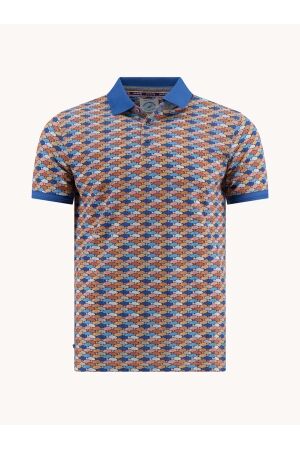 A Fish Named Fred Polo graphic fish 95/5% Cotton/Elas 073 Multicolor All Color 073 Multicolor All Color