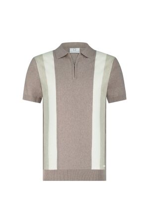 Born with Appetite AUSTIN knitted polo zip 100%Co 2002 Tabacco 2002 Tabacco