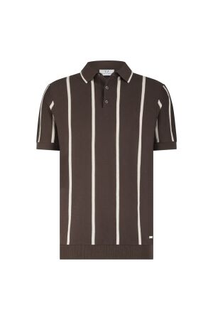 Born with Appetite GILMAR knitted polo 85/10/5% Co/Silk/Linen 2004 Dark Brown 2004 Dark Brown