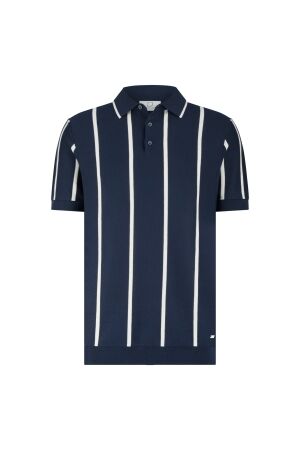 Born with Appetite GILMAR knitted polo 85/10/5% Co/Silk/Linen 4001 Navy 4001 Navy