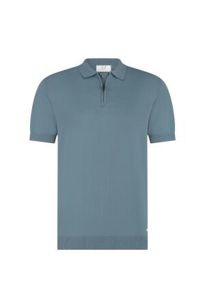Born with Appetite DAN knitted polo 65/35% Vi/Ny 4016 Blue steel 4016 Blue steel