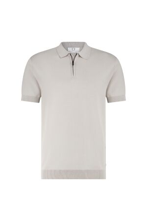 Born with Appetite DAN knitted polo 65/35% Vi/Ny 9507 Light Grey 9507 Light Grey