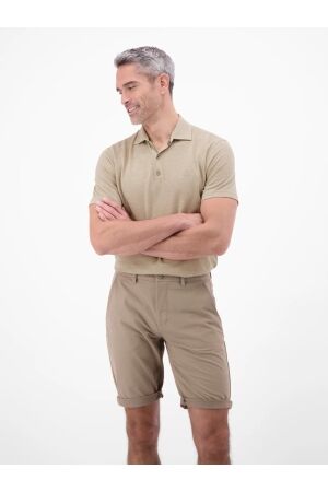Lerros Polo Linen Blend 70/30% Co/Li 139 Gravel Beige 139 Gravel Beige