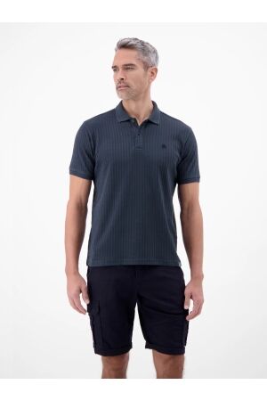 Lerros Polo Garment Dye Jacquard 485 Classic Navy 485 Classic Navy
