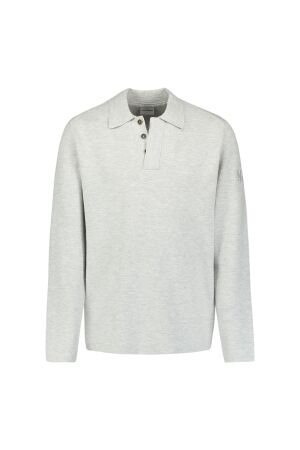 No Excess Pullover Polo Melange Soft Touch Knit 110 Light Grey Melange 110 Light Grey Melange