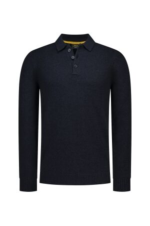 NZA New Zealand Auckland POLO LONG SLEEVE COTTON WOOL 2668 OXFORD NAVY MELANGE 2668 OXFORD NAVY MELANGE NZA New Zealand Auckland POLO LONG SLEEVE COTTON WOOL 2668 OXFORD NAVY MELANGE 2668 OXFORD NAVY MELANGE