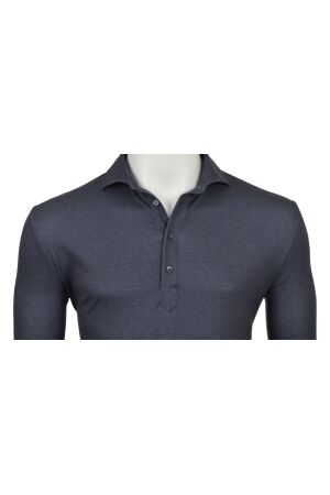 Eden Valley LONG SLEEVE POLO 50/40/10% Poly/Visc/Elas 39 Navy 39 Navy
