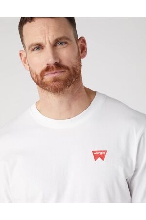 Wrangler Long Sleeve Sign Off Tee White Wit Wit