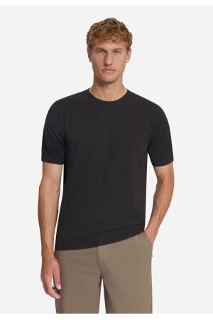 No Excess Pullover Short Sleeve Crewneck Melange 042 Dark Brown 042 Dark Brown