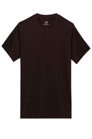 Giordano O-Neck Liquid Cotton 100% Co 80 Dark Brown 80 Dark Brown
