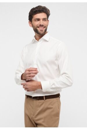 Eterna Twill Cover Shirt Modern Fit Ecru Ecru