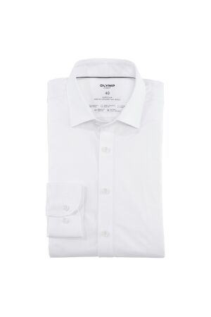 Olymp No6 Super Slim 24/Seven Jersey Wit Wit