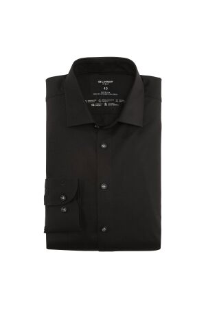 Olymp No6 Super Slim 24/Seven Jersey Zwart Zwart