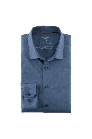Olymp No6 Super Slim 24/Seven Jersey Blauw Blauw
