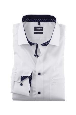 Olymp Luxor Modern Fit 100%Co Wit Wit