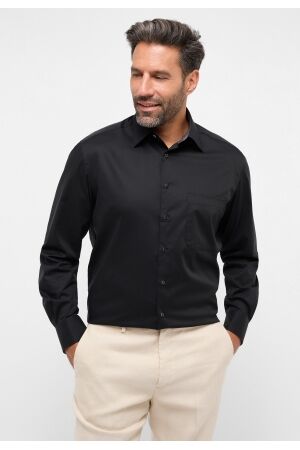 Eterna Performance Shirt Comfort Fit Zwart Zwart