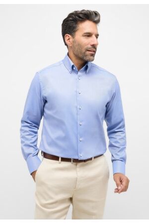 Eterna B.d. Oxford Modern Fit Blauw Blauw