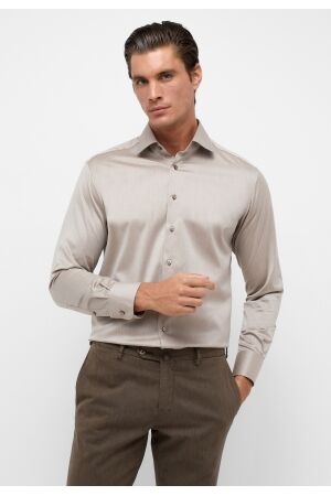 Eterna Gentle Shirt Twill Modern Fit Beige Beige