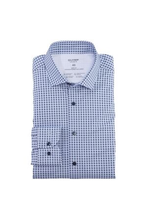 Olymp BodyFit 24/Seven Jersey Blauw Blauw