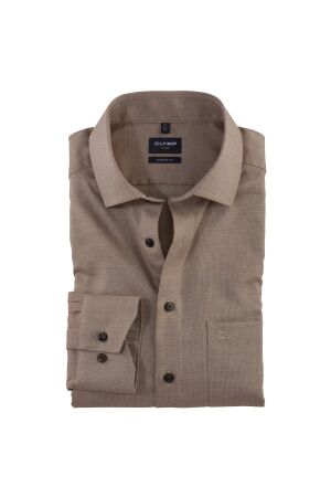Olymp Luxor Modern Fit 100% Cotton Bruin Bruin