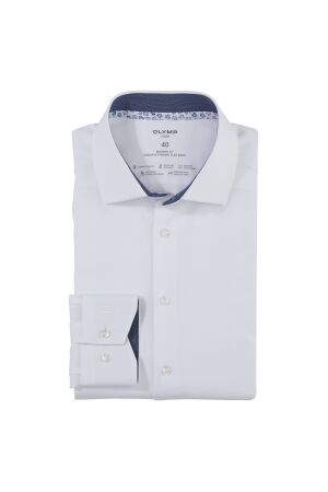 Olymp Modern Fit 24/Seven Flex Shirt Wit Wit