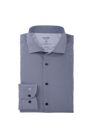 Olymp BodyFit 24/Seven Flex Shirt Blauw Blauw