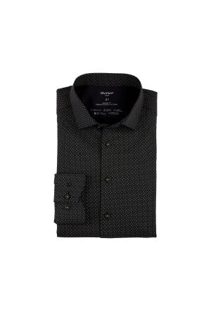 Olymp 24/Seven Luxor Flex Shirt Modern Fit 68 Zwart 68 Zwart
