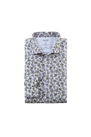 Olymp Level5 24/Seven Flex Shirt 47 Olijfgroen 47 Olijfgroen