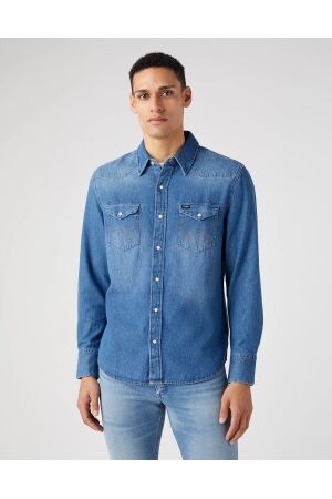 Wrangler 27MW Icon Mid Stone Blauw Blauw