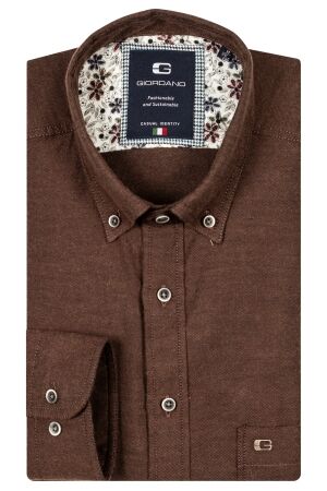 Giordano B.d. Two-Tone Brushed Twill Regular 80 Dark Brown 80 Dark Brown
