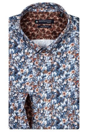 Giordano B.d. Autumn Print on Twill Regular 61 Light Blue 61 Light Blue