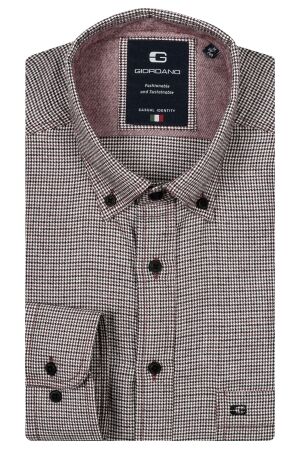 Giordano B.d. Brushed Pied-de-Poule Regular 32 Dark Red 32 Dark Red