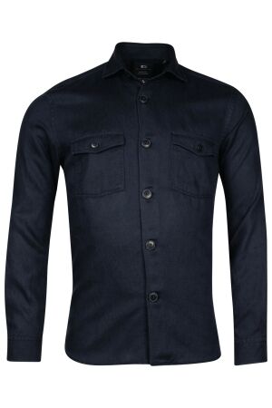 Giordano Overshirt Soft washed Twill 28/72% Li/Tencel 60 Navy 60 Navy