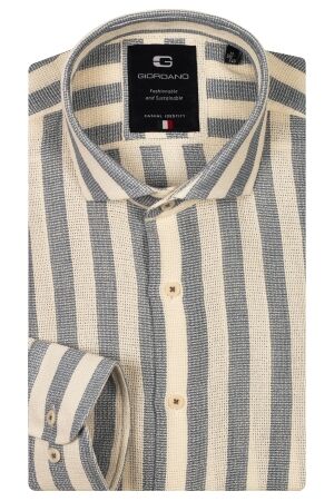 Giordano Cutaway Structured Stripe 100% Co 60 Navy 60 Navy