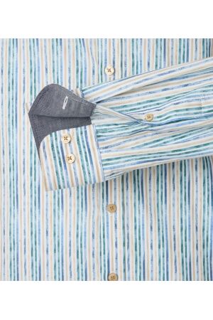 Casa Moda B.d. Stripe Casual Fit 150 Aqua 150 Aqua