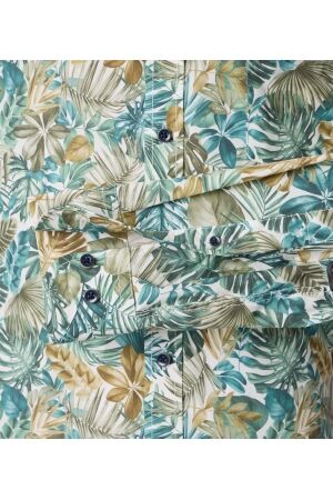 Casa Moda Kent Print Casual Fit 150 Aqua 150 Aqua