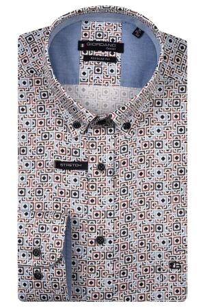 Giordano Ivy B.d. Satin strech graphic print 40 Deep Mauve 40 Deep Mauve