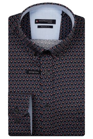 Giordano Ivy B.d. Satin strech graphic print 40 Deep Mauve 40 Deep Mauve