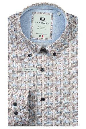 Giordano Loretto B.d. Satin stretch paperclip print 40 Deep Mauve 40 Deep Mauve