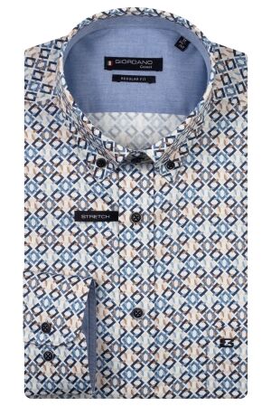 Giordano Ivy B.d. Satin strech graphic print 60 Navy 60 Navy