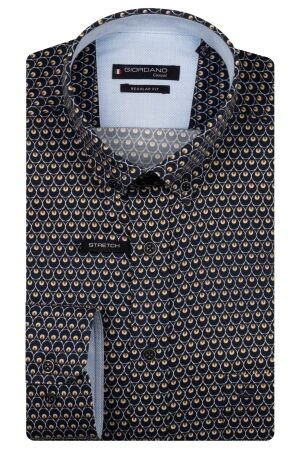 Giordano Ivy B.d. Satin strech graphic print 60 Navy 60 Navy