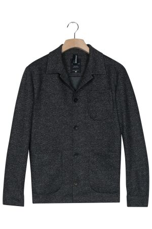 Giordano Vittorio Overshirt Printed Knit Plain 60 Navy 60 Navy