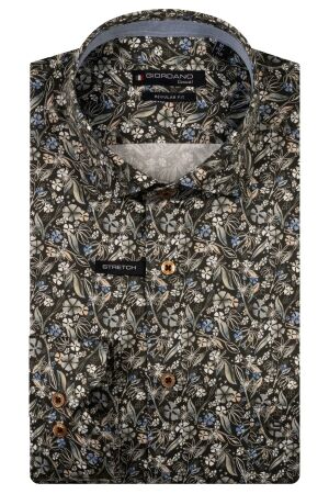 Giordano Maggiore Satin strech flower print 70 Green 70 Green